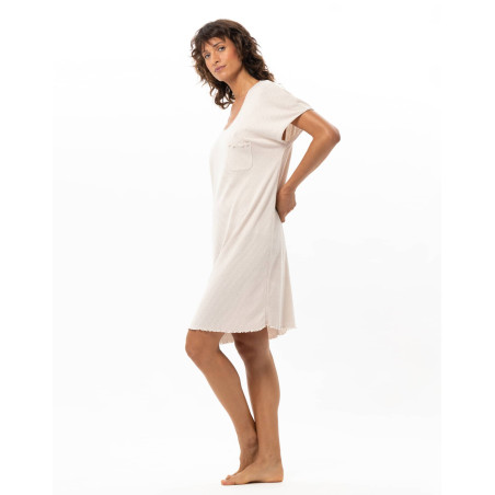 Cotton Nightdress MATCHA | Le Chat