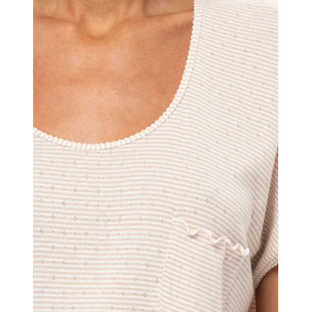 Cotton Nightdress MATCHA | Le Chat