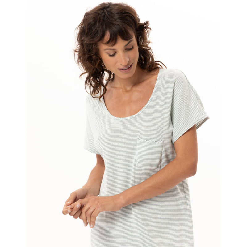 Cotton Nightdress MATCHA | Le Chat