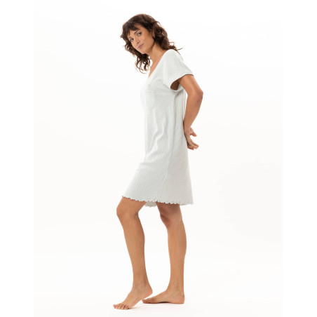 Cotton Nightdress MATCHA | Le Chat