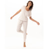 Cotton pyjamas MATCHA Beige/White