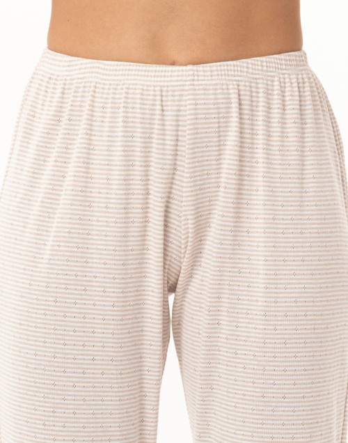 Cotton pyjamas MATCHA Beige/White