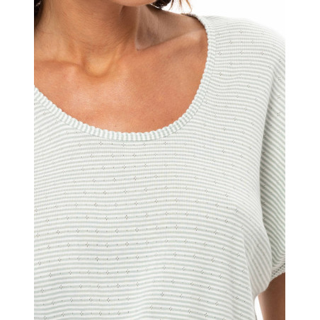 Cotton pyjamas MATCHA Kaki/White