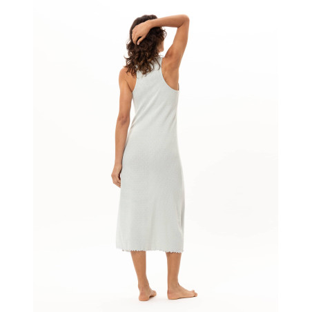 Long Cotton Nightdress MATCHA Khaki | Le Chat