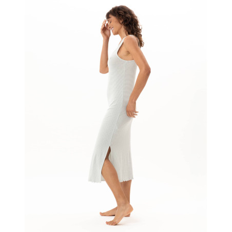 Chemise de nuit longue en coton MATCHA | Le Chat