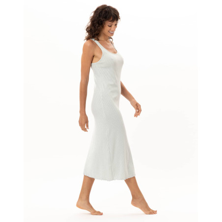 Chemise de nuit longue en coton MATCHA | Le Chat