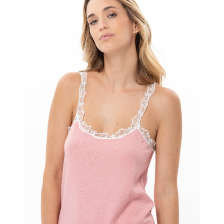 Débardeur shorty en viscose et coton MELBA Fraise
