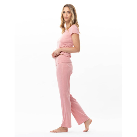 Homewear set in viscose and cotton MELBA Strawberry