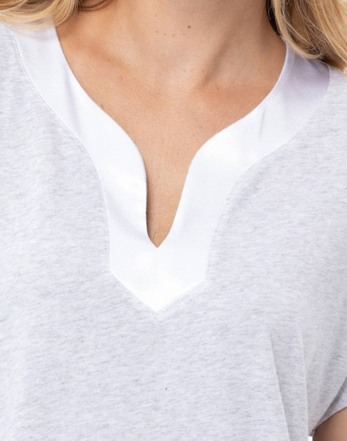 Chemise de nuit en coton modal MILY Gris Chiné