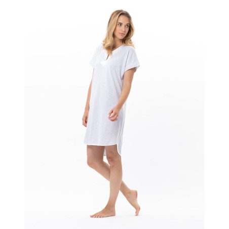 Chemise de nuit longue en coton-modal MILY | Le Chat