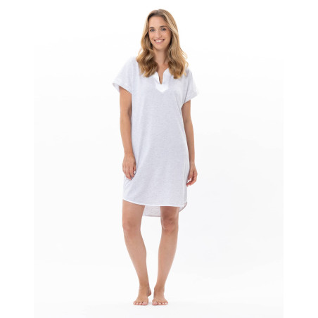 Chemise de nuit longue en coton-modal MILY | Le Chat