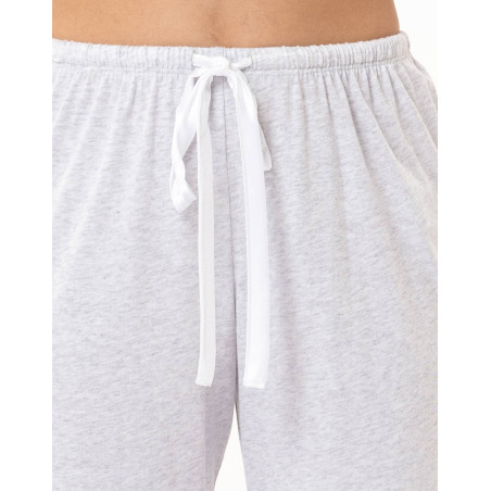 Pyjama en coton-modal MILY avec finitions satinées | Le Chat