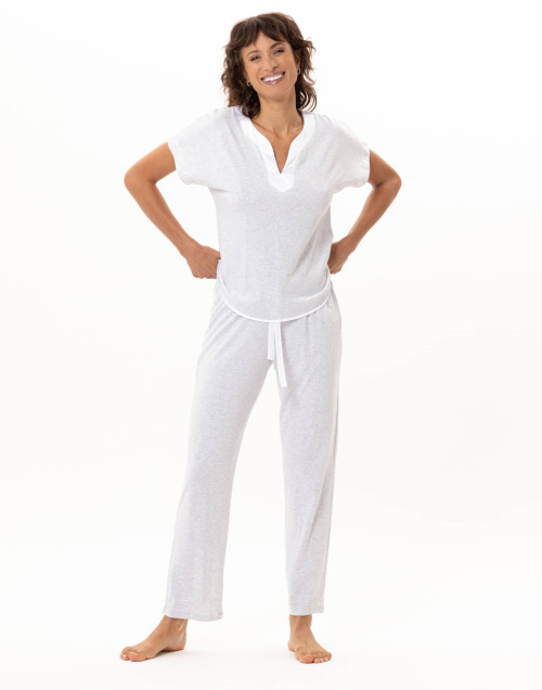 Pyjama en coton-modal MILY avec finitions satinées | Le Chat