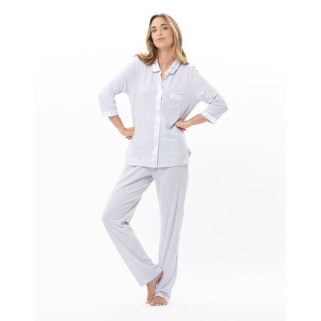 Pyjama boutonné coton-modal MILY | Le Chat