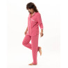 Pyjama boutonné en coton modal MILY Fraise