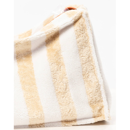 Trousse TRANSAT en bouclette éponge blanc beige | Le Chat