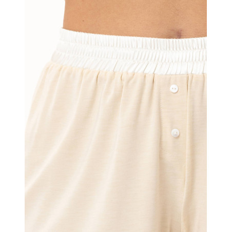 Pyjama short en modal NINA aux finitions dentelle | Le Chat