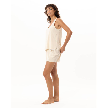 Pyjama short en modal NINA aux finitions dentelle | Le Chat