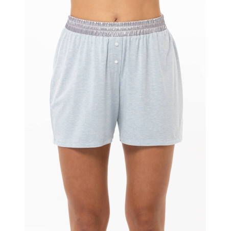 Pyjama short en modal NINA aux finitions dentelle | Le Chat