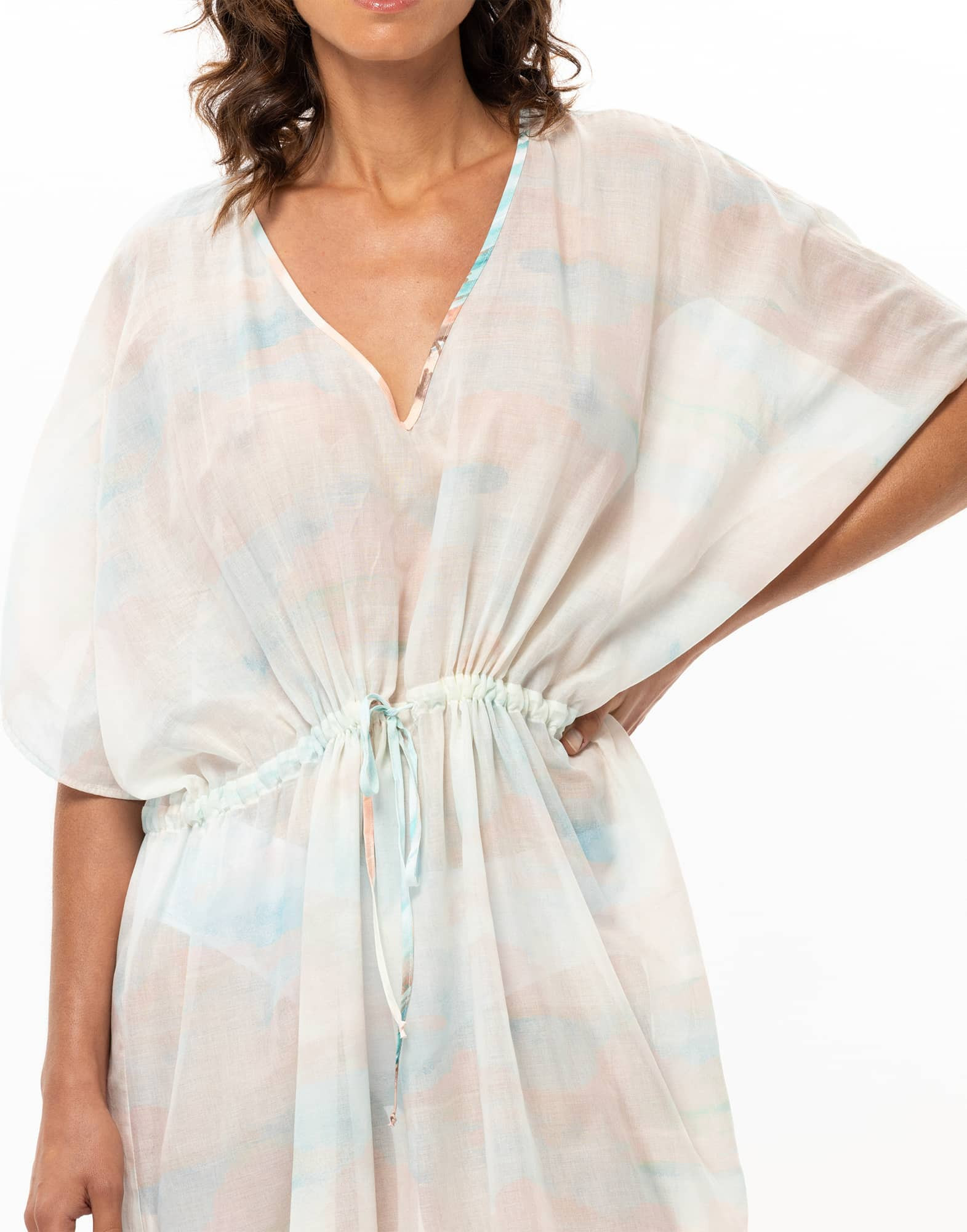 Kaftan en voile de coton SUNSET | Le Chat