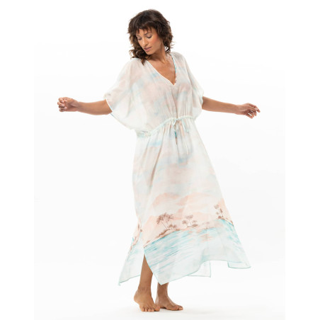 Cotton Voile Kaftan SUNSET | Le Chat