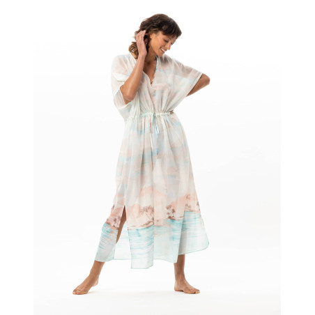 Kaftan en voile de coton SUNSET | Le Chat