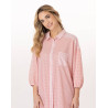 Cotton shirt PATIO Coral/White