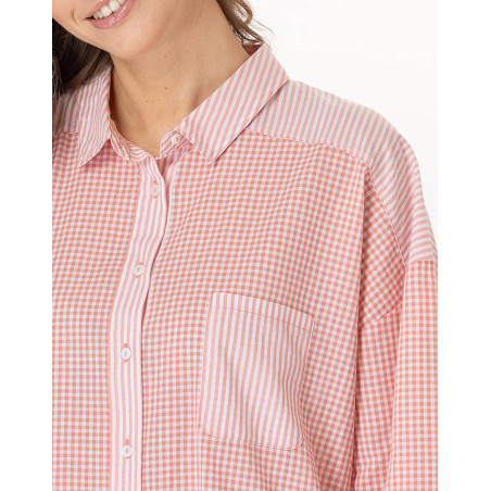 Cotton Shirt PATIO Coral | Le Chat