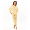 Button-up cotton pyjamas PATIO Yellow/White