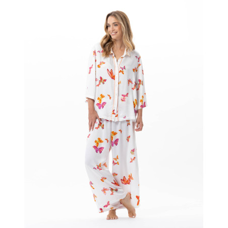 Button-up viscose pyjamas ROBINSON