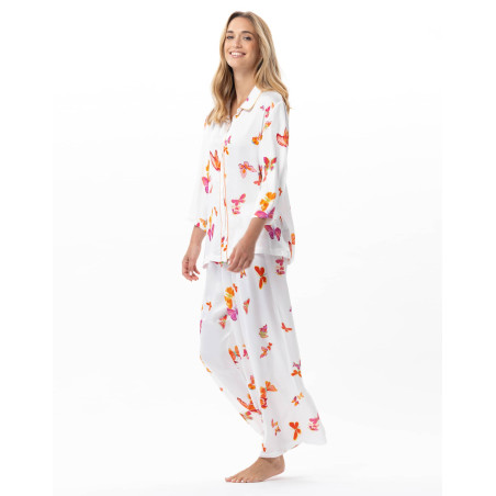 Button-up viscose pyjamas ROBINSON