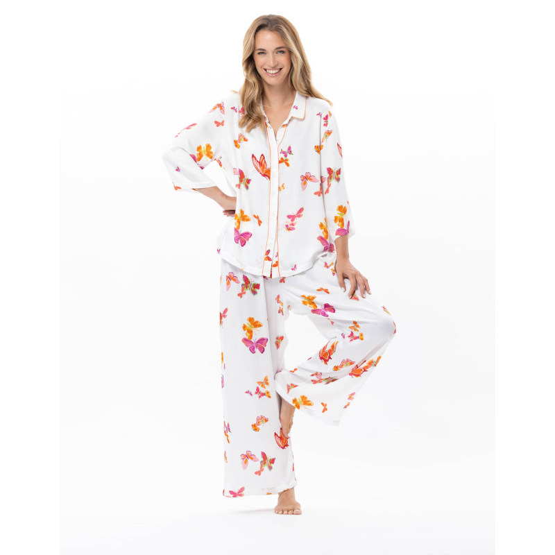 Pyjama boutonné en viscose ROBINSON