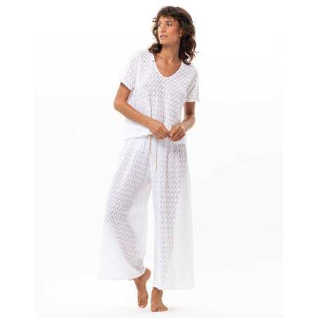 Mesh Knit Tee-Shirt in Cotton PAILLETTE | Le Chat