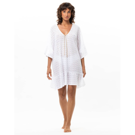 Kaftan maille ajourée PAILLETTE | Le Chat