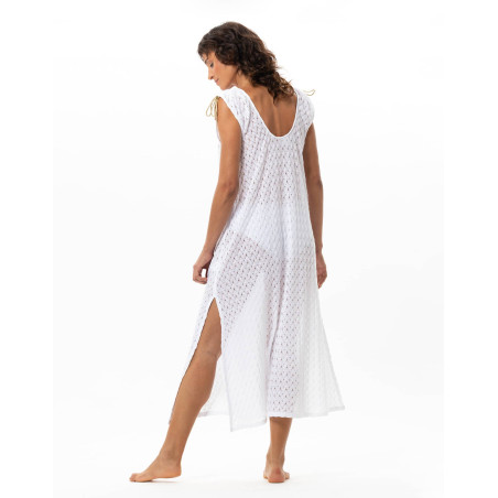 Long Mesh Knit Dress in Cotton PAILLETTE | Le Chat