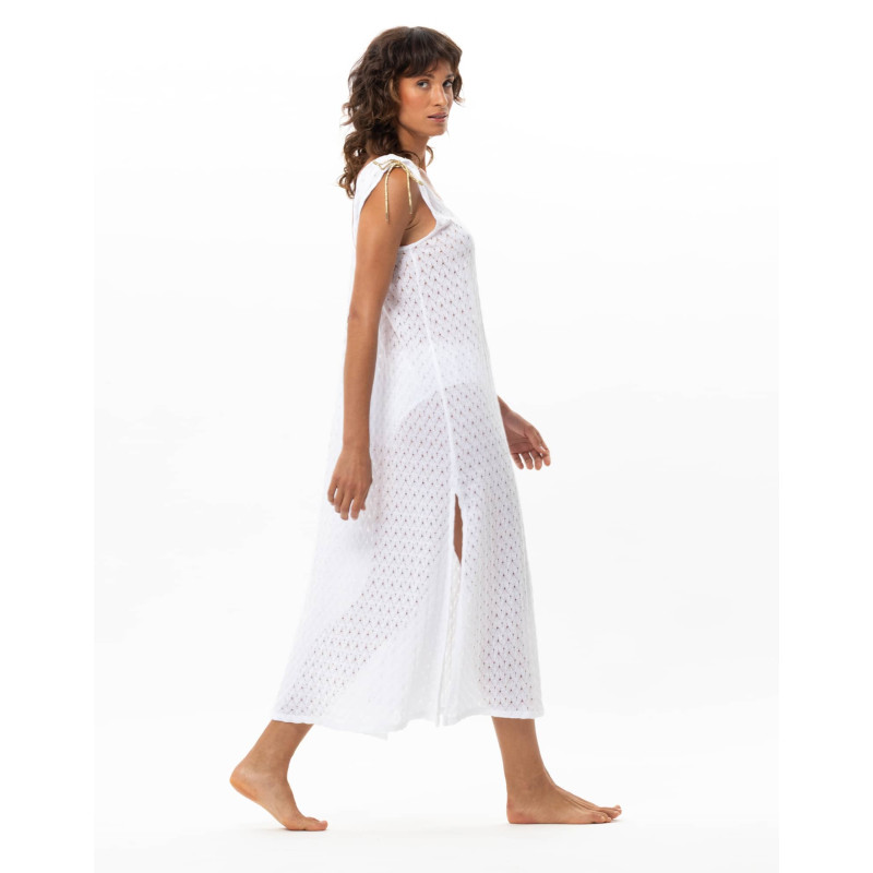 Long Mesh Knit Dress in Cotton PAILLETTE | Le Chat