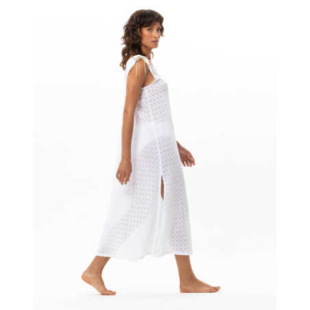 Robe longue maille ajourée PAILLETTE | Le Chat