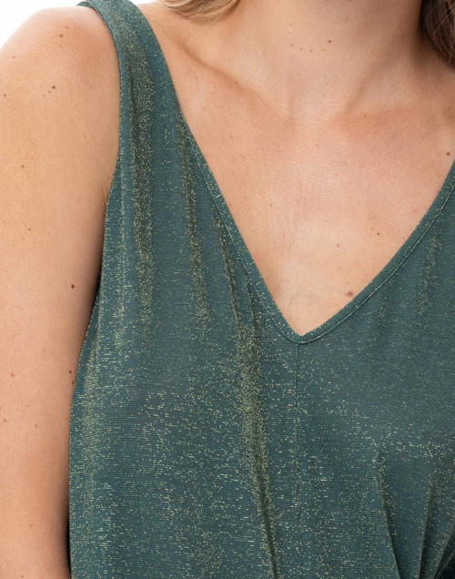 Combi pantalon en maille lurex COCO Kaki