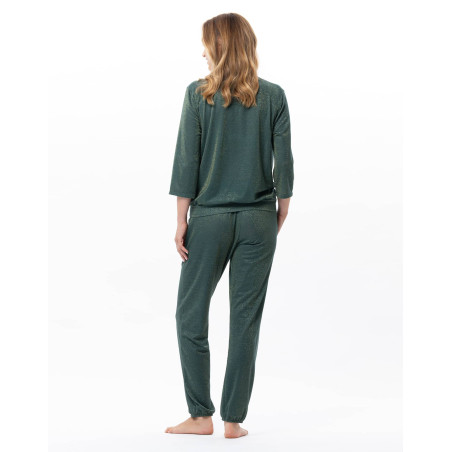 Lurex knit loungewear set COCO Kaki | Le Chat