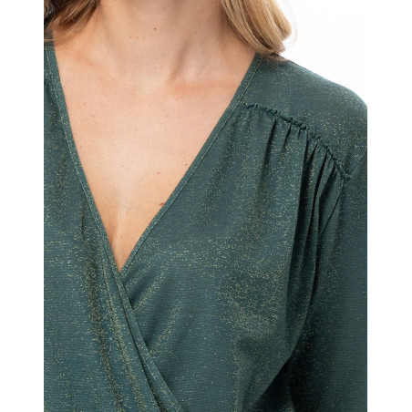 Lurex knit loungewear set COCO Kaki | Le Chat