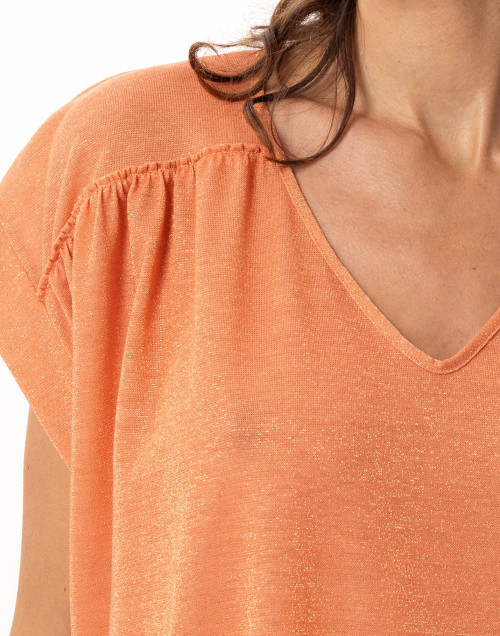 Lurex knit kaftan COCO Apricot