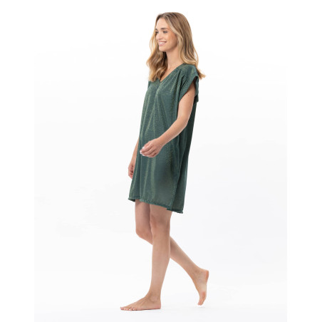 Lurex Knit Kaftan COCO Khaki | Le Chat