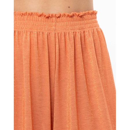 Pantalon en maille lurex COCO Abricot | Le Chat