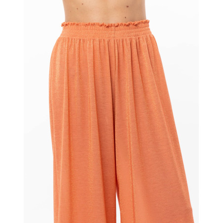 Pantalon en maille lurex COCO Abricot | Le Chat