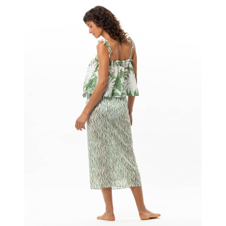 Cotton Voile Top BRONZETTE Foliage | Le Chat