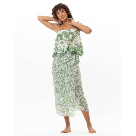 Cotton Voile Top BRONZETTE Foliage | Le Chat