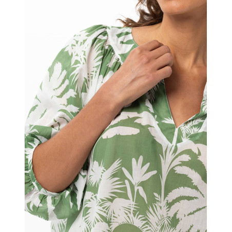 Cotton Voile Kaftan BRONZETTE Zebra | Le Chat