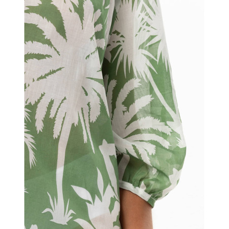 Cotton Voile Kaftan BRONZETTE Zebra | Le Chat