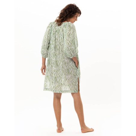 Cotton Voile Kaftan BRONZETTE Foliage | Le Chat