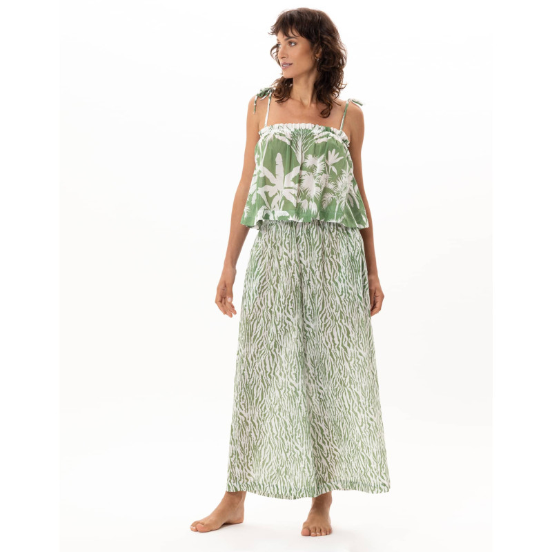 Cotton Voile Trousers BRONZETTE Zebra | Le Chat